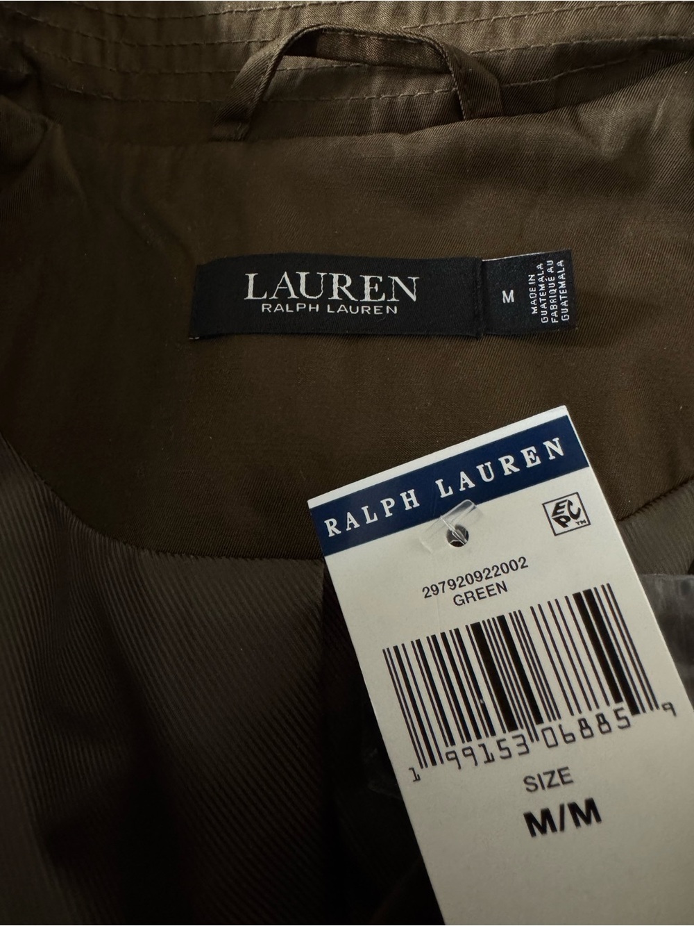 New! Ralph Lauren BLACK LABEL Classic Trench Coat in Botanic Green size M - Picture 3 of 3